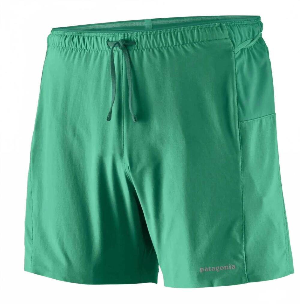 NEW PATAGONIA men's strider pro running shorts in aqua stone